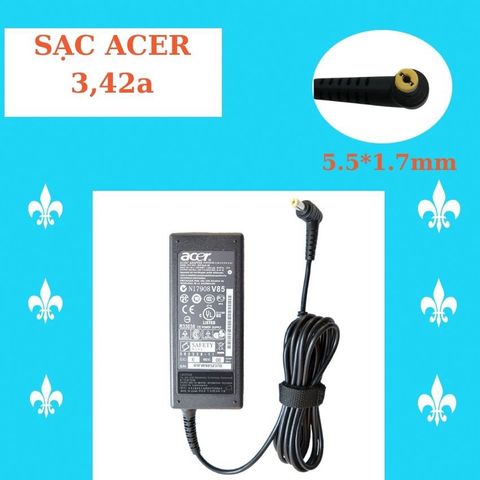 Sạc Laptop Acer 65W 19V-3,42A ZIN Original - Bảo Hành 12 Tháng - Sạc Chất Lượng Cao cho Máy Tính Acer