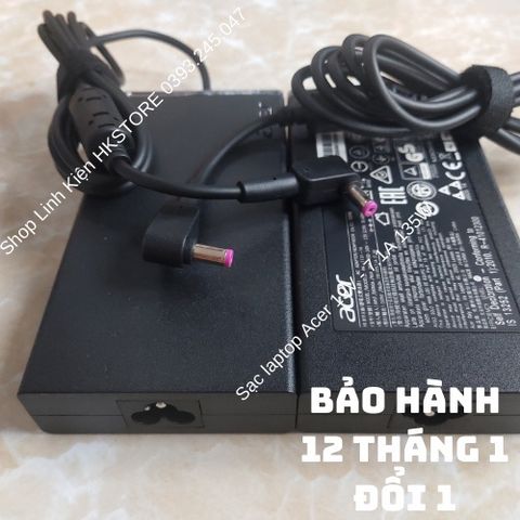 Sạc Laptop Acer 19V 7.1A 135W Chính Hãng - Tương Thích Acer Aspire 7 V15 V17 8940 9800 9810 Travelmate 2000 2100 270, Bảo Hành 12 Tháng