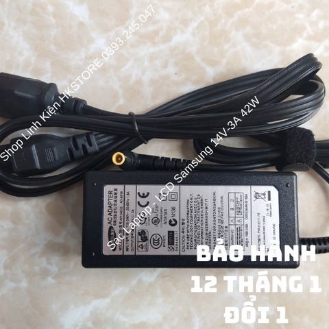 Sạc Laptop Samsung 14V-3A 42W, Tương Thích 15