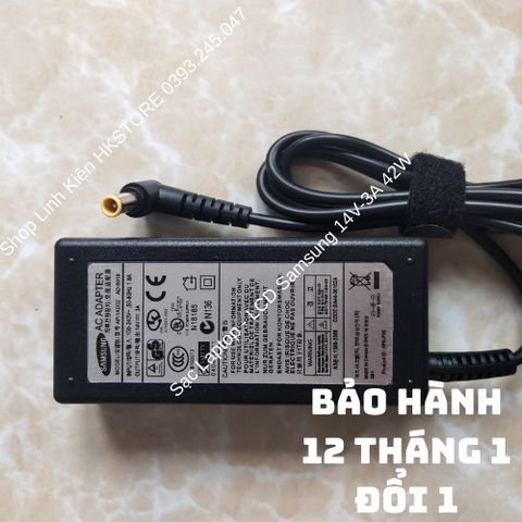 Sạc Laptop Samsung 14V-3A 42W, Tương Thích 15