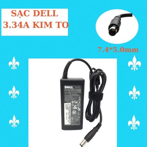 Sạc Laptop Dell 3.34 Kim To Chính Hãng - Sạc Đẹp Chắc Chắn, Bảo Hành 12 Tháng, Chân Cắm 7.4*5.5