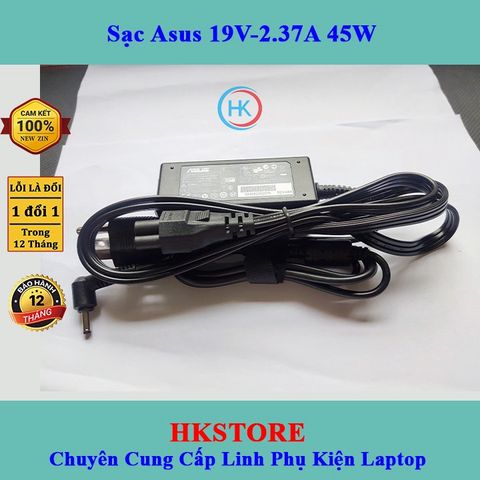 Sạc Laptop Asus 45W 19V-3.42A/2.37A Chính Hãng Mới Zin Dùng Cho X540s X540l X541U X200 X200CA Q200 E402MA E403sa