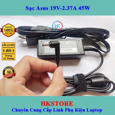 Sạc Laptop Asus 45W 19V-3.42A/2.37A Chính Hãng Mới Zin Dùng Cho X540s X540l X541U X200 X200CA Q200 E402MA E403sa