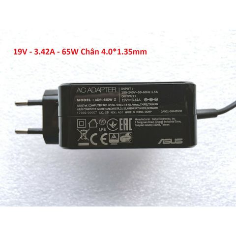 Sạc Laptop Asus Chính Hãng 19V 3.42A 65W Chân Nhỏ 4.0*1.35mm - Phụ Kiện An Toàn, Tiết Kiệm Điện năng