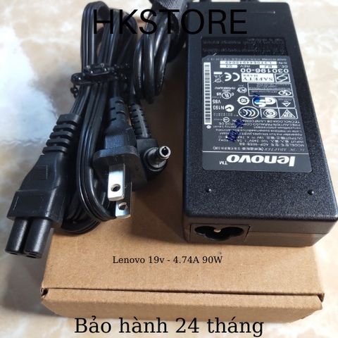 Sạc Laptop Lenovo 19V 90W 4.74A - Adapter Chính Hãng Cho Lenovo Y410 G430 B550 E43 G460 G470 - Bảo Hành 24 Tháng