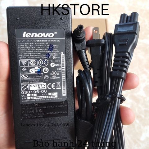 Sạc Laptop Lenovo 19V 90W 4.74A - Adapter Chính Hãng Cho Lenovo Y410 G430 B550 E43 G460 G470 - Bảo Hành 24 Tháng