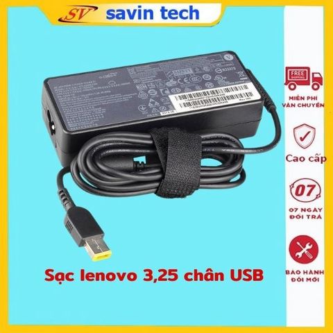 Sạc Laptop Lenovo ThinkPad 3.25 Chân USB - Chính Hãng Savintech - Bảo Hành 12 Tháng, Sạc Chất Lượng Cao