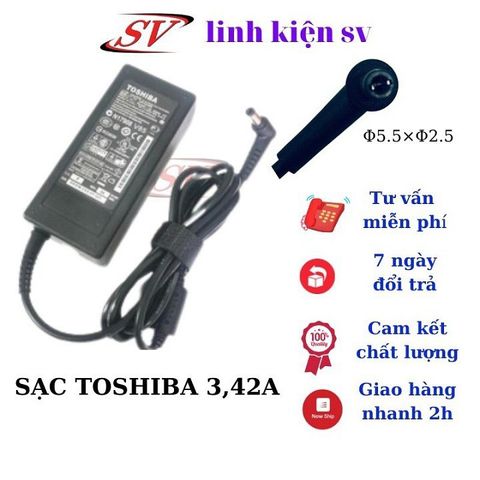 Sạc Laptop Toshiba Zin 3.42A (65W) - Sạc Chính Hãng Cao Cấp, Bảo Hành 12 Tháng, An Toàn và Ổn Định