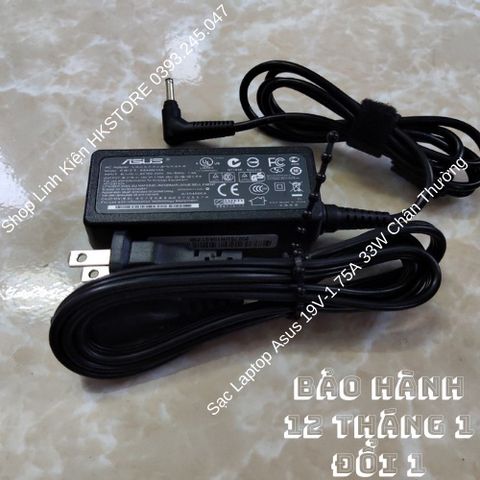 Sạc Laptop Asus 19V-1.75A 33W Chân Thường 4.0mm Đen - Chất Lượng Tốt, Bảo Hành 12 Tháng, Phù Hợp Với Nhiều Dòng Asus