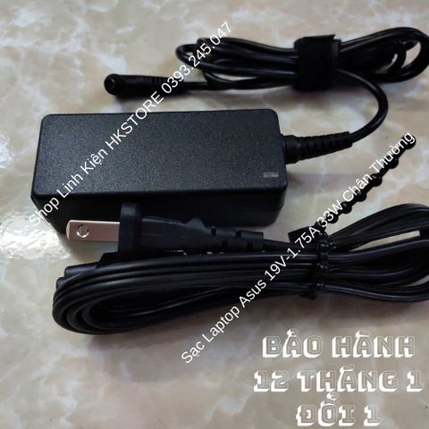 Sạc Laptop Asus 19V-1.75A 33W Chân Thường 4.0mm Đen - Chất Lượng Tốt, Bảo Hành 12 Tháng, Phù Hợp Với Nhiều Dòng Asus