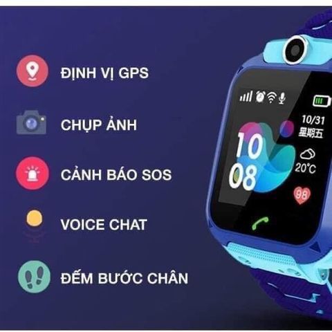 🛑 PHỤ KIỆN SỐ Đồng hồ thông minh trẻ em lắp sim nghe gọi định vị A28(Q12) hỗ trợ tiếng việt