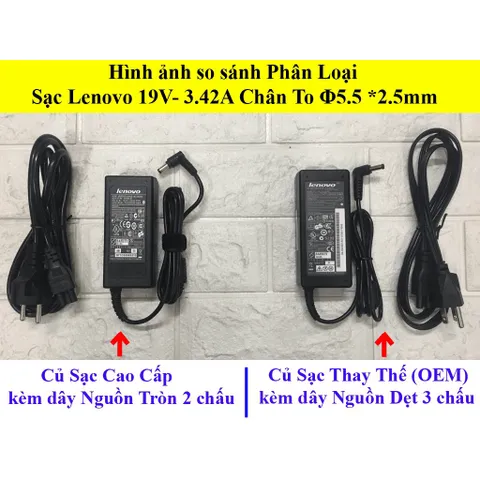 Sạc Laptop LENOVO 19V  3.42A  65W (ADAPTER LENOVO 19V-3.42A) HÀNG OEM - ZIN CHẤT LƯỢNG CAO - NHẬP KHẨU PHỤ KIỆN LAPTOP