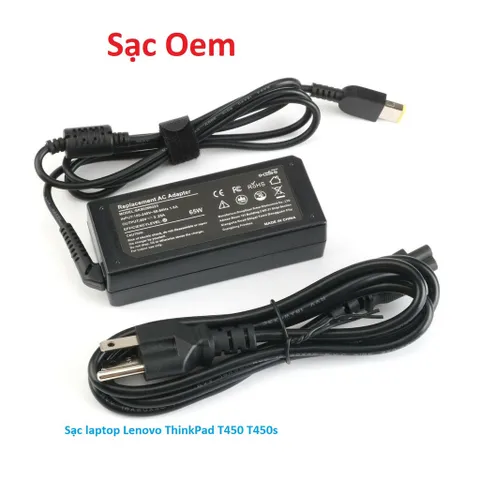 [Sạc zin] Sạc laptop Lenovo ThinkPad T450 T450s 20V - 2.25A - 3.25A - 45W - 65W chân vuông USB PHỤ KIỆN LAPTOP