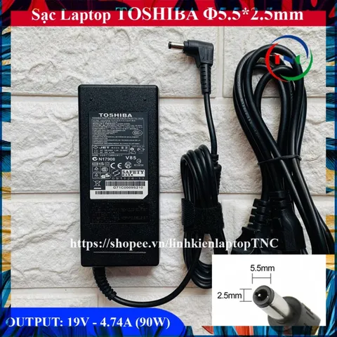 Sạc Laptop Toshiba 19V - 4.74A - 90W ( Adapter Toshiba 19V - 4.74A) PHỤ KIỆN LAPTOP