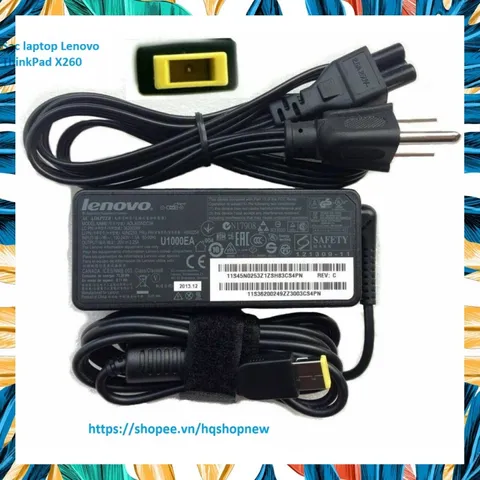 [Sạc zin] Sạc laptop Lenovo ThinkPad X260 20V - 2.25A - 3.25A - 45W - 65W chân vuông USB PHỤ KIỆN LAPTOP