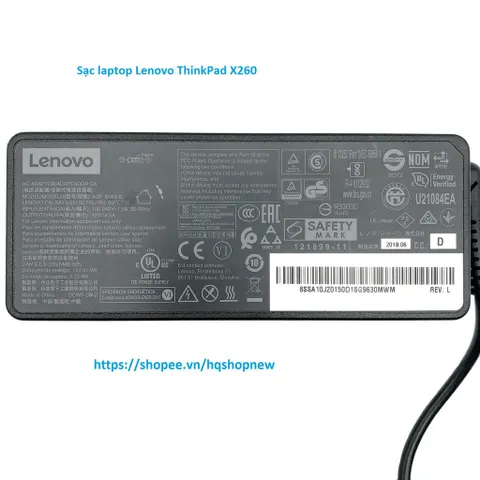 [Sạc zin] Sạc laptop Lenovo ThinkPad X260 20V - 2.25A - 3.25A - 45W - 65W chân vuông USB PHỤ KIỆN LAPTOP