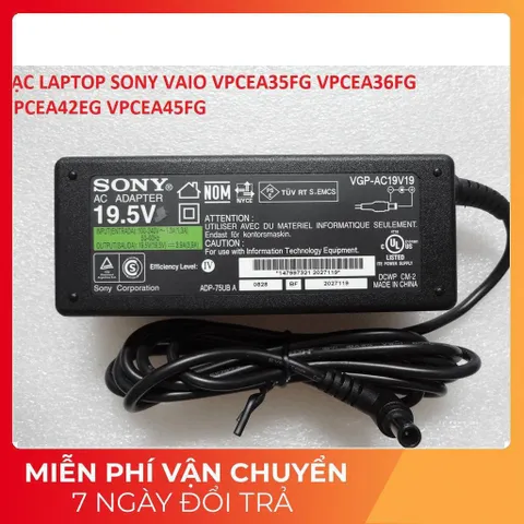 [Sạc zin]SẠC LAPTOP SONY VAIO VPCEA35FG VPCEA36FG VPCEA42EG VPCEA45FG PHỤ KIỆN LAPTOP