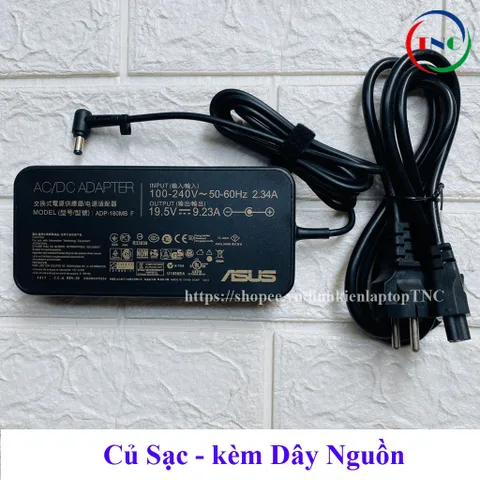 Sạc Laptop Asus 19.5V - 9.23A 180W Chân 5.5x2.5mm Asus Fx502 Fx503 G75 GL502 GL702 GL753 Gl552 G750 G751 G752 N750 GFX72
