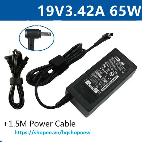 [Sạc zin] Sạc laptop Asus 19V - 3.42A - 65W chữ nhật chân to 5.5*2.5mm PHỤ KIỆN LAPTOP