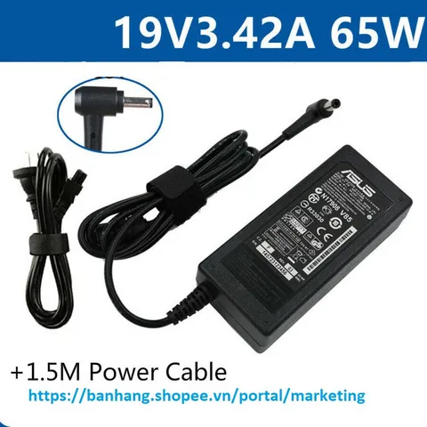 [Sạc zin] Sạc laptop Asus 19V - 3.42A - 65W chữ nhật chân to 5.5*2.5mm PHỤ KIỆN LAPTOP