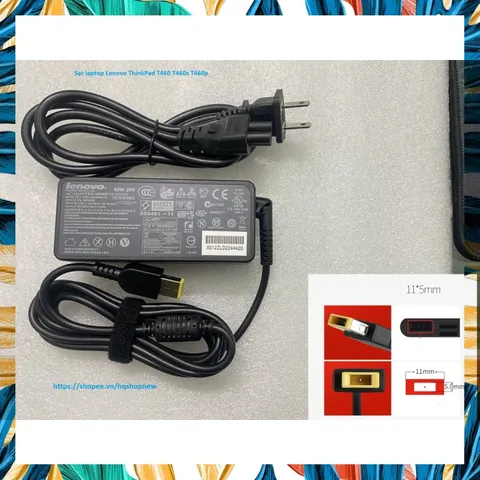 [Sạc zin] Sạc laptop Lenovo ThinkPad T460 T460s T460p 20V - 2.25A - 3.25A - 45W - 65W chân vuông USB PHỤ KIỆN LAPTOP
