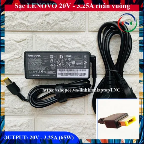 Sạc Laptop Lenovo 20V- 3.25A dùng cho G40-30 G40-70 Z40 Z50 E41-80 G40 G40-45 G40-80 Yoga chân USB( Adapter Lenovo USB)