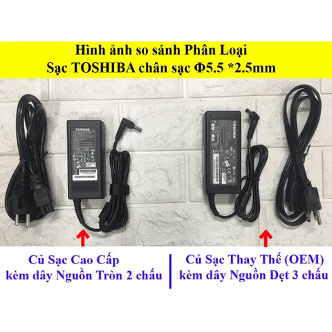 Sạc Laptop Toshiba 19V  3.42A - 65W ( Adaper Toshiba 19V - 3.42A ) Kèm dây nguồn PHỤ KIỆN LAPTOP
