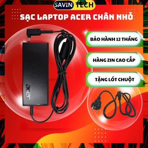 Sạc Laptop Acer 2,37A 65W Chân Nhỏ 3.0*1.1mm - Phụ Kiện Chính Hãng Bảo Hành 12 Tháng, Chất Lượng Cao