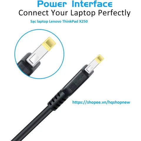 [Sạc zin] Sạc laptop Lenovo ThinkPad X250 20V - 2.25A - 3.25A - 45W - 65W chân vuông USB PHỤ KIỆN LAPTOP