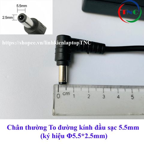 Sạc Laptop Lenovo 19V-3.42A (65W) Adapter cho G460 G470 G480 G450 - Tặng dây nguồn, Bảo hành 12 tháng