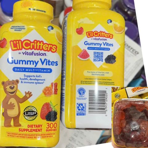 Kẹo dẻo bổ sung Vitamin và Khoáng chất L'il Critters Gummy Vites 300 viên - Sản phẩm dinh dưỡng cho trẻ em, hương vị trái cây ngon miệng