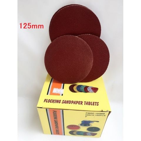 Nhám Dán Máy Mài 125mm (5inch) Hộp 100 Tờ - Giấy Chà Nhám Đủ Size 40-600, Dụng Cụ Điện Chuyên Dụng Cho Thợ Mộc và DIY