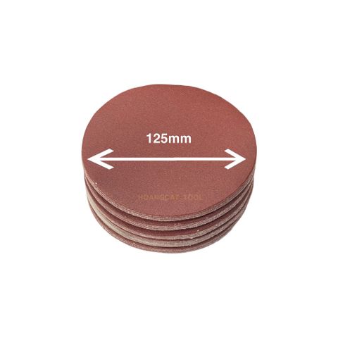 Nhám Dán Máy Mài 125mm (5inch) Hộp 100 Tờ - Giấy Chà Nhám Đủ Size 40-600, Dụng Cụ Điện Chuyên Dụng Cho Thợ Mộc và DIY
