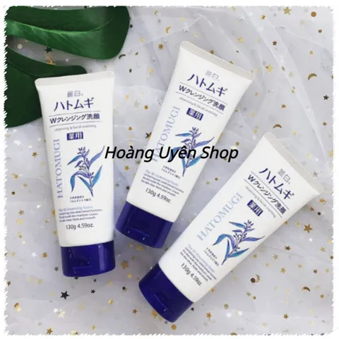 Sữa rửa mặt Hatomugi Cleansing Facial Foam chiết xuất ý dĩ dưỡng ẩm dưỡng trắng da Nhật Bản 130g