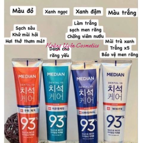 KEM ĐÁNH RĂNG MEDIAN DENTAL IQ 93% XANH HÀN QUỐC 120g