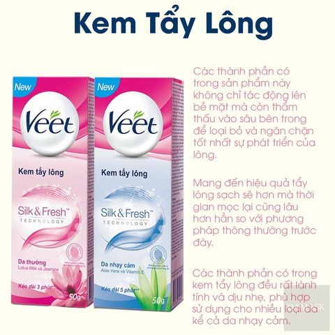 Xả Kho HSD 8/2026 - KEM TẨY LÔNG VEET CỦA PHÁP 100ML - Dùng Cho Mọi Loại Da