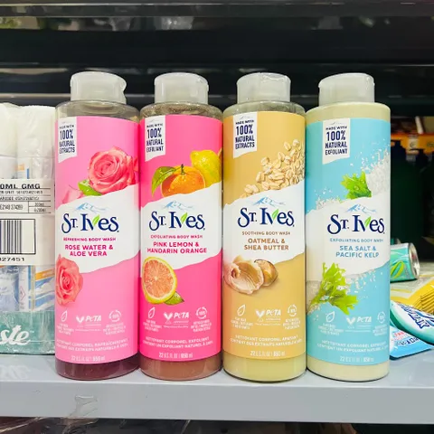 Sữa Tắm Dưỡng Ẩm Và Tẩy Tế Bào Chết St. Ives Body Wash 650ml Mỹ