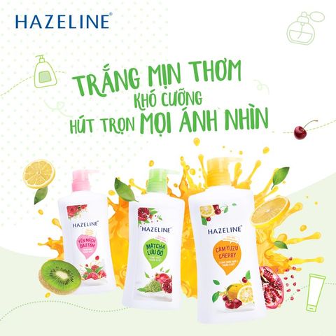 Sữa Tắm Dưỡng Da HAZELINE Chai 1Kg - Chai vòi