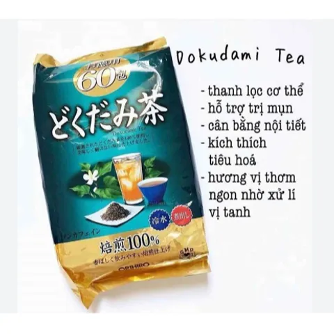 Trà Diếp Cá thanh nhiệt, Trà Diếp Cá Nhật Bản 60 túi lọc Orihiro