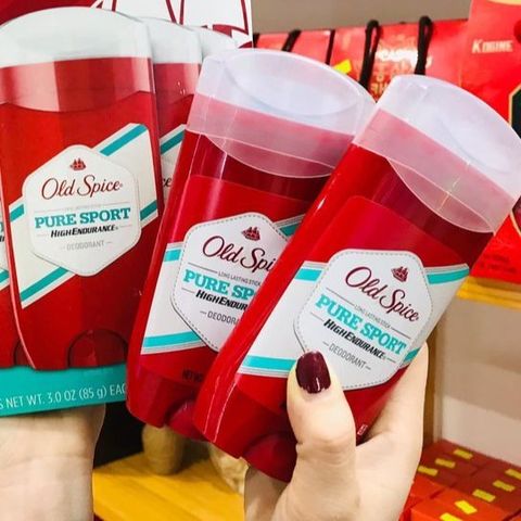 [Nội địa Mỹ] Lăn Sáp khử mùi Old Spice Pure Sport 85g (sáp xanh) Red Collection Made in USA