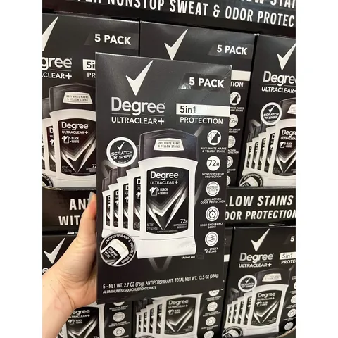 [USA] Lăn sáp khử mùi nam Degree men UltraClear Black & White 76g (sáp trắng) chống ố áo
