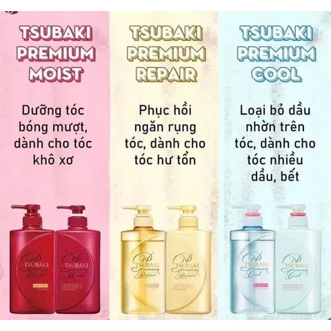 Sale - Dầu Xả Phục Hồi Ngăn Rụng Tóc TSUBAKI Premium 490ml