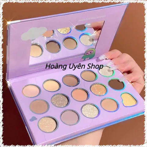 Set phấn mắt 15 ô Sweet Mint mịn mượt lên màu cực chuẩn, Bảng phấn mắt nội địa Trung Sweet Mint với tone cam nâu