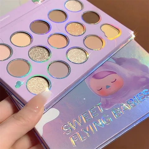 Set phấn mắt 15 ô Sweet Mint mịn mượt lên màu cực chuẩn, Bảng phấn mắt nội địa Trung Sweet Mint với tone cam nâu