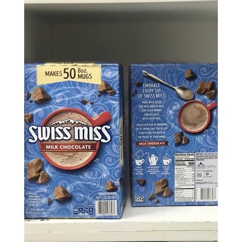 HSD 6/2026 Bột Cacao Sữa Swiss Miss Hộp 50 Gói 1.95kg