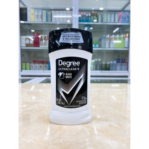 Lăn Sáp Khử Mùi Nam Degree Men 72h UltraClear+ Black +White 76gr - Hàng Mỹ