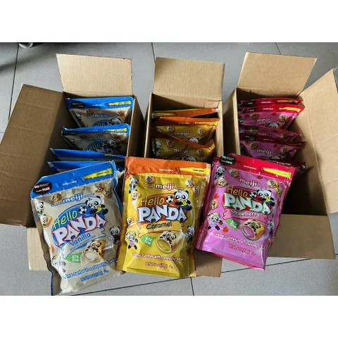 [ HSD 2/2026 ] BÁNH GẤU HELLO PANDA NHÂN KEM SỮA 198g