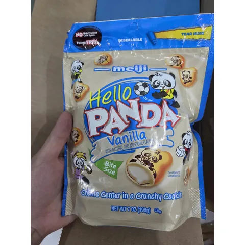 [ HSD 2/2026 ] BÁNH GẤU HELLO PANDA NHÂN KEM SỮA 198g