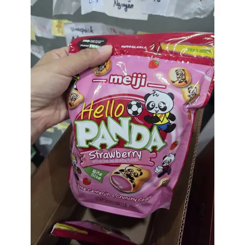 [ HSD 2/2026 ] BÁNH GẤU HELLO PANDA NHÂN KEM SỮA 198g