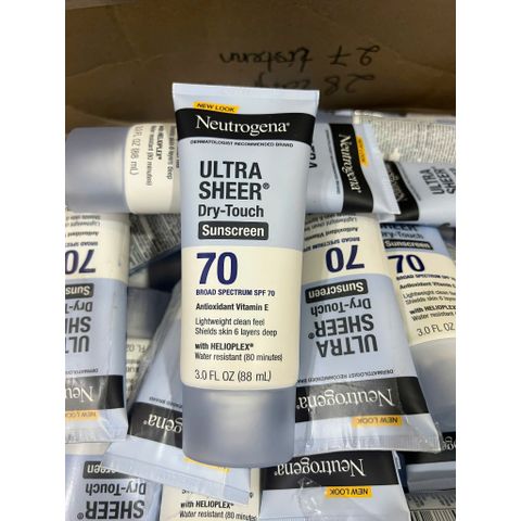 (Date 8/2027) Kem Chống Nắng Neutrogena Ultra Sheer Dry Touch SPF 70